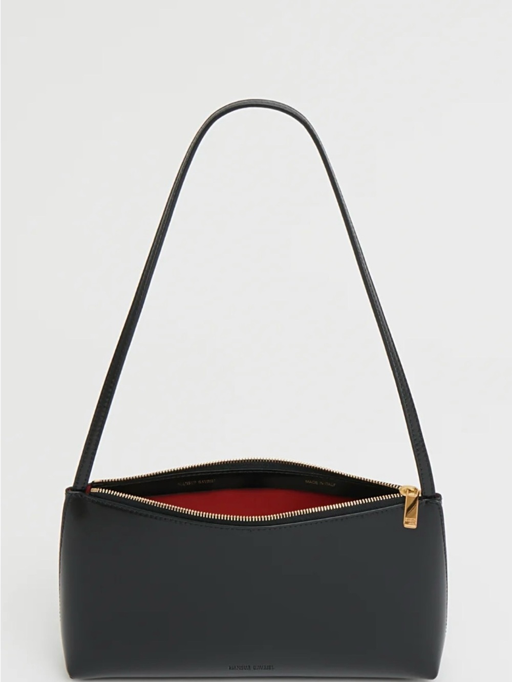 Mansur Gavriel Gaia Black Leather Shoulder Bag - Picture 8 of 9
